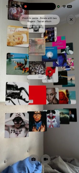 Favorites in AR, hung on the wall as a poster.
